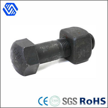 Hex Head Half Thread Bolt Black Zinc Plated Square Nut and Bolt